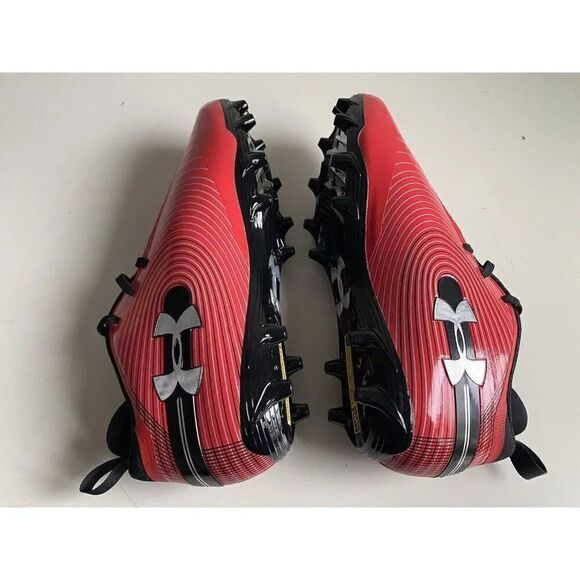 Under Armour UA Football Cleats 3021059-004 Men’s Size 13 Red Black Shoes NEW - Picture 6 of 9